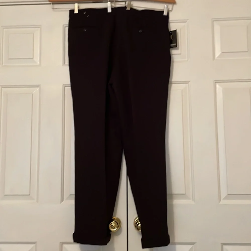 NWT Yves Saint Laurent Black Cuffed Trousers - Picture 5 of 11